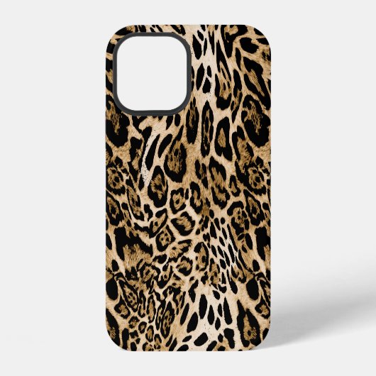 Coque iPhone 12 Fourrure de Léopard Africain : Texture Animale Tra (Verso)