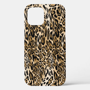 Coque iPhone 12 Fourrure de léopard d'Afrique : Texture d'animal s