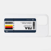 Coque iPhone 12 FRA Frankfurt Boarding Pass - Allemagne Ticket (Verso Horizontal)