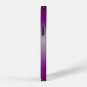 Coque iPhone 12 Fractale Moderne Violet Nom Manuscrit (Côté droit)