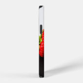 Coque iPhone 12 Fraises Blancs Sur Iphcna Noir (Côté droit)