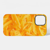 Coque iPhone 12 fromage cheddar râpé vue de dessus (Verso Horizontal)