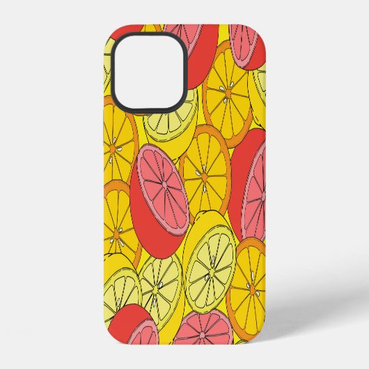 Coque iPhone 12 Fruits d'agrumes Motif transparent (Verso)