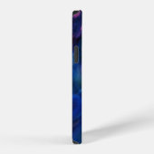 Coque iPhone 12 fumée abstraite rose et bleue (Côté droit)