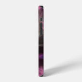 Coque iPhone 12 fumée abstraite rose et bleue (Côté gauche)