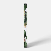 Coque iPhone 12 Future Mme feuille tropicale et typographie (Côté gauche)