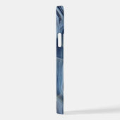 Coque iPhone 12 Géode d'Agate Smoky Bleu (Côté droit)