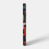 Coque iPhone 12 Géométrie brodée, texture ethnique (Côté gauche)