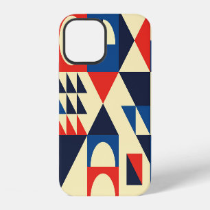 Coque iPhone 12 Géométrique milieu du siècle : motif rétro funky.