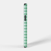 Coque iPhone 12 Gingham vert menthe (Côté droit)