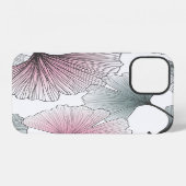 Coque iPhone 12 Gingko biloba dessiné à la main. (Verso Horizontal)