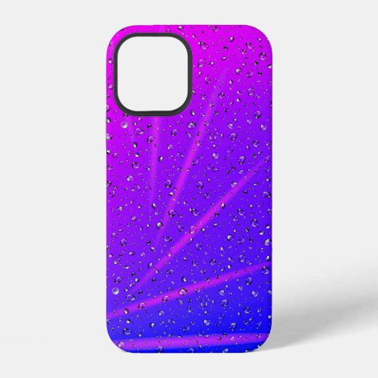 Coque iPhone 12 Gouttes de pluie sur un étui iPhone Case-Mate néon (Verso)