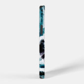 Coque iPhone 12 Graffiti noir et bleu Abstrait Coque-Mate iPhone (Côté droit)
