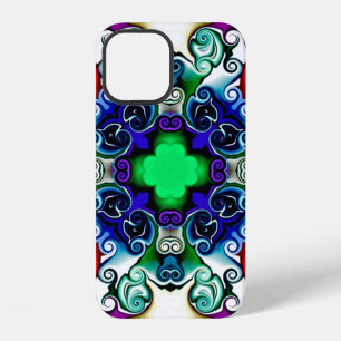 Coque iPhone 12 Graphiques informatiques. Illustration d'un flo ab