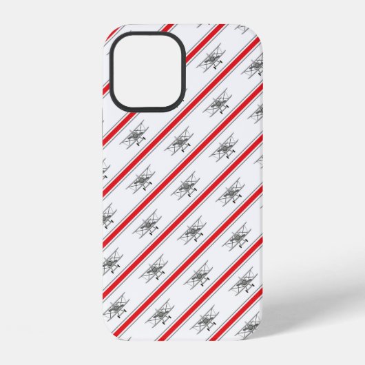 Coque iPhone 12 Gray Plane Red Lines Airplanes Pilot Plane (Verso)
