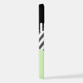 Coque iPhone 12 Gray Zigzag, Gray Chevron, Zigzag Pattern, Mint (Côté droit)