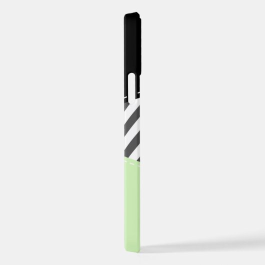 Coque iPhone 12 Gray Zigzag, Gray Chevron, Zigzag Pattern, Mint (Côté droit)