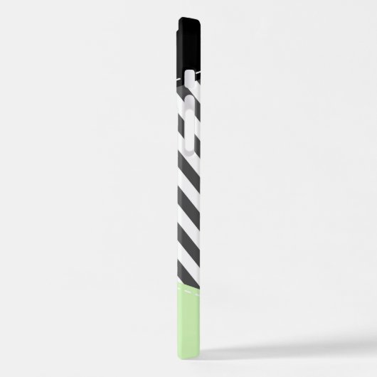 Coque iPhone 12 Gray Zigzag, Gray Chevron, Zigzag Pattern, Mint (Côté gauche)