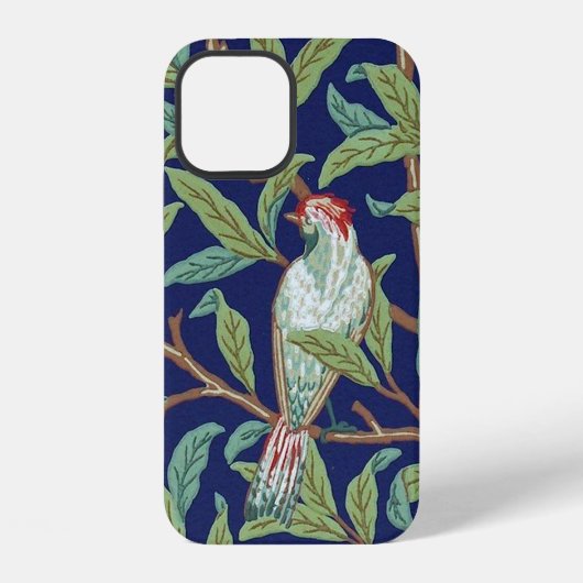 Coque iPhone 12 Grenade et petit oiseau, William Morris Case-M (Verso)