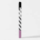 Coque iPhone 12 Gris Zigzag, Gris Chevron, Motif Zigzag, Violet (Côté gauche)