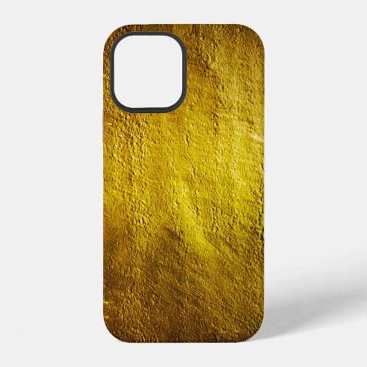 Coque iPhone 12 Gros plan ? jaune ? mur ? texture ? pour ? rétro ? (Verso)