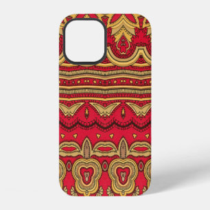 Coque iPhone 12 Gros plan sur la décoration orientale.