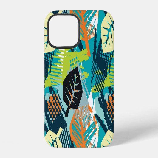 Coque iPhone 12 Grunge Abstrait : Surface Robuste Sans Fil. (Verso)