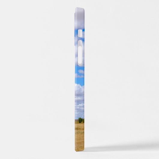 Coque iPhone 12 Harvested wheat fields  (Côté gauche)