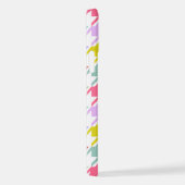 Coque iPhone 12 Houndstooth Multicolor+White Big Motif (Côté droit)