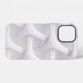 Coque iPhone 12 Illusion optique blanche et grise (Verso Horizontal)