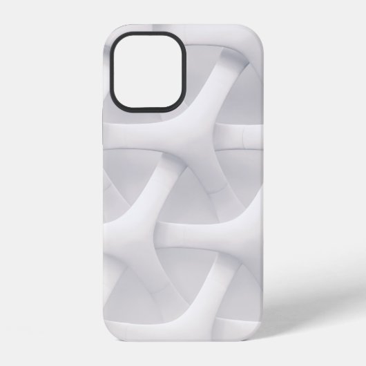 Coque iPhone 12 Illusion optique blanche et grise (Verso)