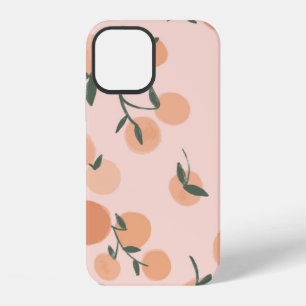 Coque iPhone 12 Illustration de motif orange ou cerise réalisée à 