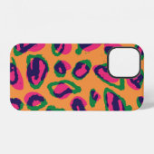 Coque iPhone 12 Illustration de patte d'imprimé d'animal léopard à (Verso Horizontal)