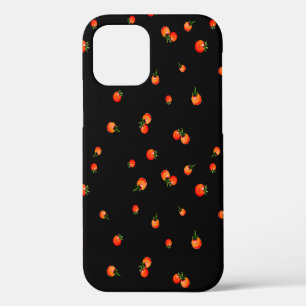 Coque iPhone 12 Illustration de tomates cerises. Aquarelle sans co