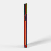 Coque iPhone 12 Illustration rayée multicolore (Côté droit)