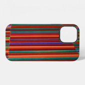 Coque iPhone 12 Illustration rayée multicolore (Verso Horizontal)