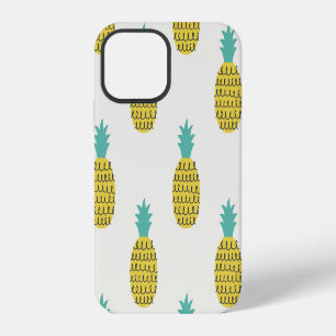 Coque iPhone 12 Illustration transparente de l'ananas vintage amus