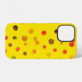 Coque iPhone 12 Image abstraite dessinée à la main avec des points (Verso Horizontal)