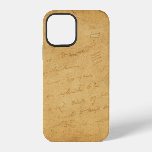 Coque iPhone 12 image de fond fleur écriture (Verso)