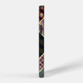 Coque iPhone 12 Imitation du motif de patchwork indien avec textur (Côté droit)
