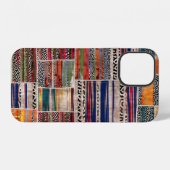 Coque iPhone 12 Impression de motif de patchwork de collage mixte (Verso Horizontal)