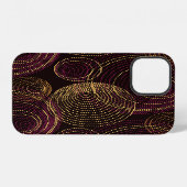 Coque iPhone 12 Impression géométrique dorée luxueuse (Verso Horizontal)