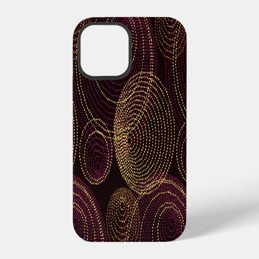 Coque iPhone 12 Impression géométrique dorée luxueuse (Verso)