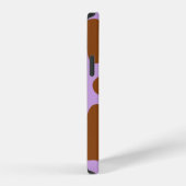 Coque iPhone 12 impression vache marron violet pastel (Côté droit)