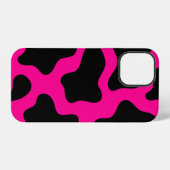 Coque iPhone 12 impression vache rose chaud d'Halloween (Verso Horizontal)
