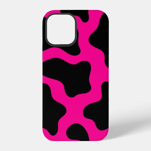 Coque iPhone 12 impression vache rose chaud d'Halloween (Verso)