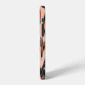 Coque iPhone 12 Imprimé léopard : conception textile sans couture. (Côté gauche)