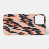 Coque iPhone 12 Imprimé léopard : conception textile sans couture. (Verso Horizontal)