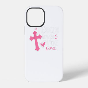 Coque iPhone 12 Incroyable amour religieux de Jésus Jésus m'aime c