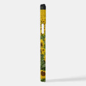 Coque iPhone 12 Initiales du terrain de tournesol (Côté droit)